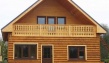 деревянный дом с отделкой (блок-хаус) 8х10