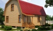 деревянный дом из бруса 6 на 8м, щитовой дом, каркасный дом