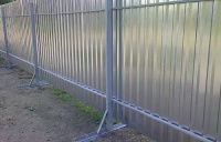 забор из профилированного листа оцинкованного на 3-х лагах 1,8м