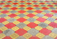 Тротуарная плитка «Гжель» серая красная и др. цвета