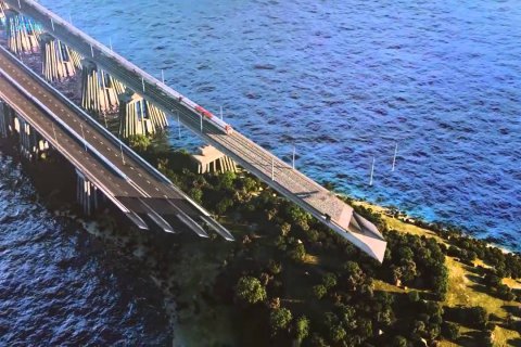 На строительство Керченского моста заготовлено уже 67 тысяч тонн грузов