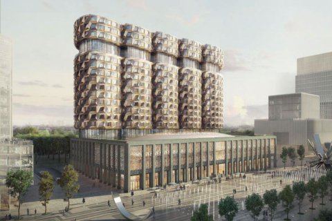 Жилой комплекс с пятью 20-этажными гранеными башнями возведут на территории ЗИЛа