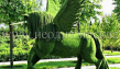 Садовые топиарные фигуры из искусственной травы в виде различных скульптур, у на...