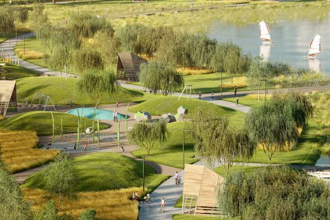В Некрасовке, вокруг Черного озера, создадут шесть парковых зон