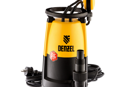 Дренажный насос DENZEL DP450S для чистой и грязной воды, 450 Вт, напор 6 м, 12000 л/ч