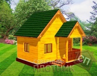 деревянный дом из бруса (5x4 м)