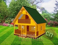 деревянный дом из бруса (6x6)
