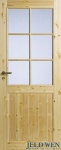 дверь массивная 3-х филенчатая сосна лакированная под 6 стекол
