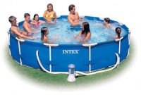 бассейн каркасныйintex familysize metalframe poolset366х76