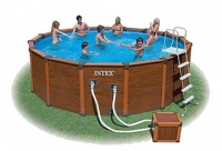 бассейн каркасный intex sequoia spirit wood-grain pool 508х124