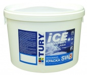 краска интерьерная супербелая в/д, tury ice sw-5, 20 кг
