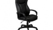 кресло сн-879axsn/black (пластик черный/черн к/з)