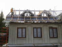 монтаж стропильной конструкции крыши