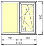 готовые пластиковые окна №18301/2/3