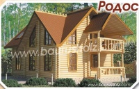деревянный дом из оцилиндрованного бревна родос 195,7 кв.м