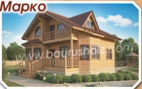 деревянный дом из оцилиндрованного бревна марко 155,67кв.м