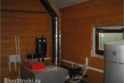 Установка газового напольного котла в деревянном доме
