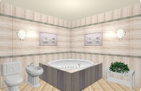 плитка для ванной настенная, amfitrita, 30х90 (китай)