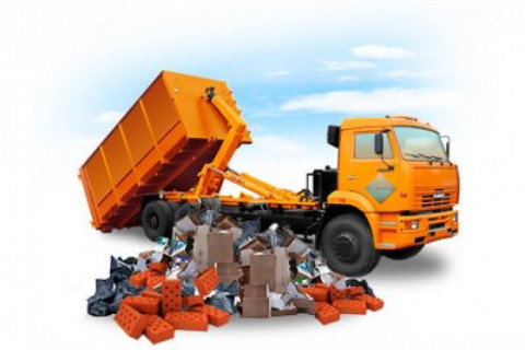 Процесс вывоза строительного мусора