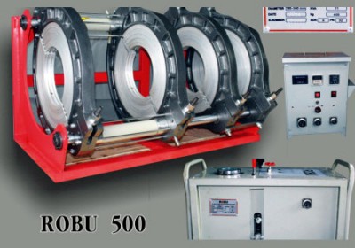 Стыковой сварочный аппарат ROBU W500.
Для стыковой сварки труб 180-500 мм.