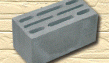 Блок стеновой 8-ми щелевой бетонный, керамзит-бетонный 390х190х188 пресс, Россия