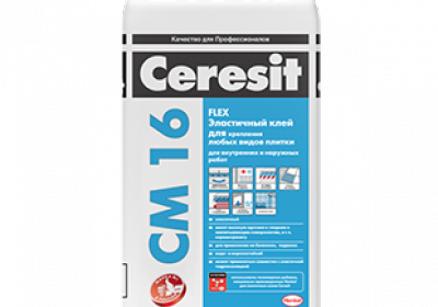 Ceresit СМ 16,25кг Эластичный клей для плитки для наружных и внутренних работ ...