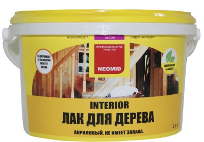 Лак акриловый для древесины Неомид NEOMID Interior