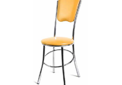 Круглые металлические стулья