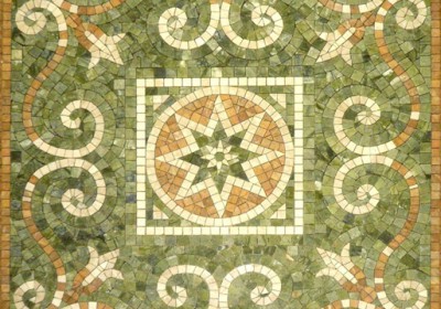 Мозаичный ковер из натурального камня