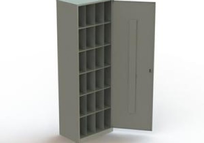 Металлический шкаф для противогазов ХПГ-24-600 с дверью