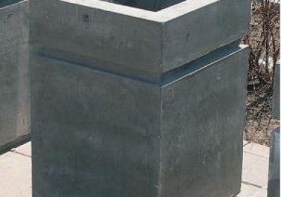 Урна из бетона (металлический контейнер + покраска) (500х400х400)
