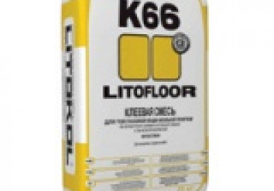 Литокол Цементный клей LITOFLOOR K66,25кг Клеевая смесь на цементной основе для ...