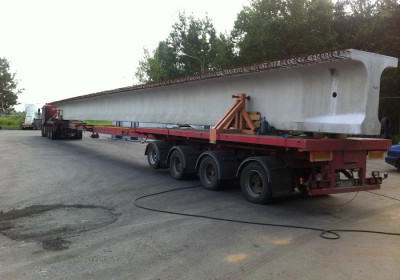 Перевозка мостовых жби балок 16 метров, 17 метров, 22 метра