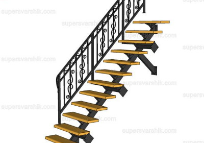 Каркас лестницы на монокосоуре
