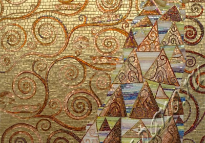 Панно из колотой мозаики "Картины Климта"