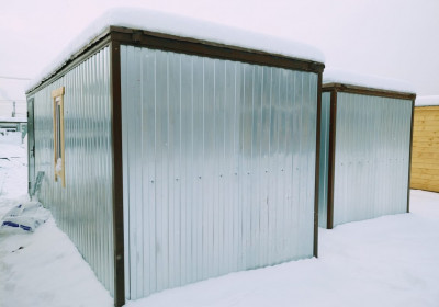 Блок контейнер (бытовка для строителей) Зимняя