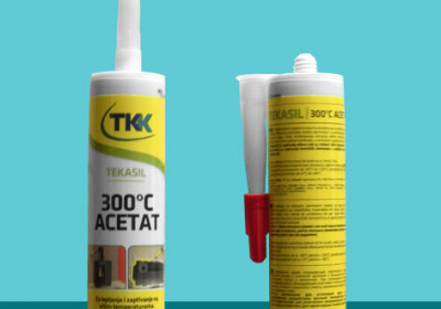 Герметик силиконовый высокотемпературный Tekasil 300C Acetat 300 мл TKK КРАСНЫЙ