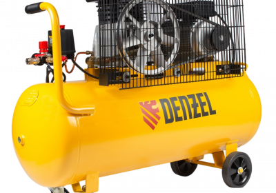 Компрессор воздушный DENZEL BCI2300/100, 2.3 кВт, ременный привод, 100 литров, 400 л/мин