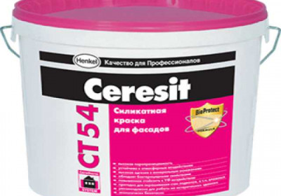 Ceresit CT 54 Краска фасадная, силикатная, база под колеровку,15л