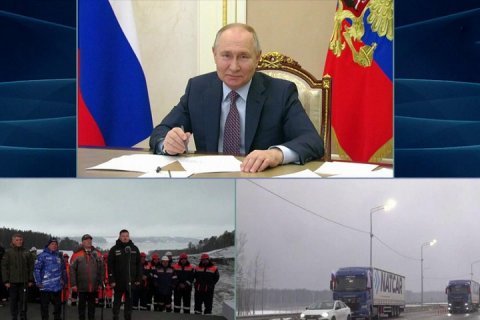 Президент России Владимир Путин открыл движение на автомобильной дороге М-12 «Восток»