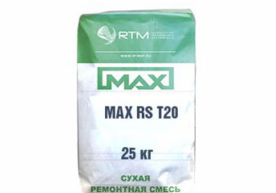 MAX-RS-T30 (MAX-RS-T20) смесь ремонтная безусадочная быстротвердеющая тиксотропн