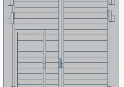 Ворота стальные наружные ВР 36х36-ухл1, серия 1.435.9-17