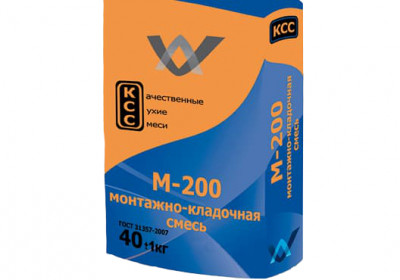 Смесь M-200 монтажно-кладочная КСС (Качественные Сухие Смеси) ГОСТ, 40кг