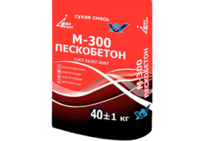 М-300 ПЕСКОБЕТОН ФИНСТРОЙ Extra ГОСТ (40 кг) (Улучшенная формула)