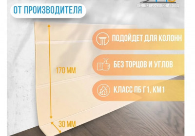 Гибкий плинтус TS 200 (170х30)