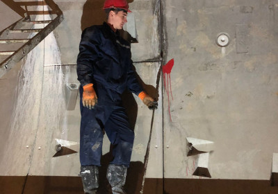 Герметизация технологических швов и сквозных трещин в железобетонных конструкция