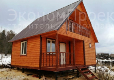 Дом баня из бруса 6х6 с мансардой под ключ