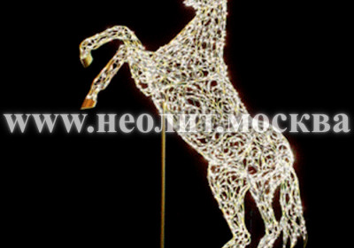 Светодиодная фигура Лошадь на дыбах 3,5 м