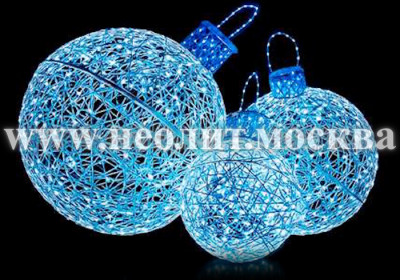 Световая композиция Елочные игрушки 110 см