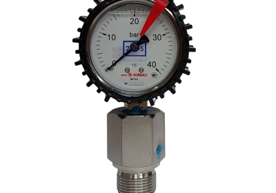 Манометр 40 бар с мембранным разделителем для инъекционного шнекового насоса